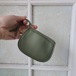 Old Navy Sage Green Zip Coin Pouch Wristlet